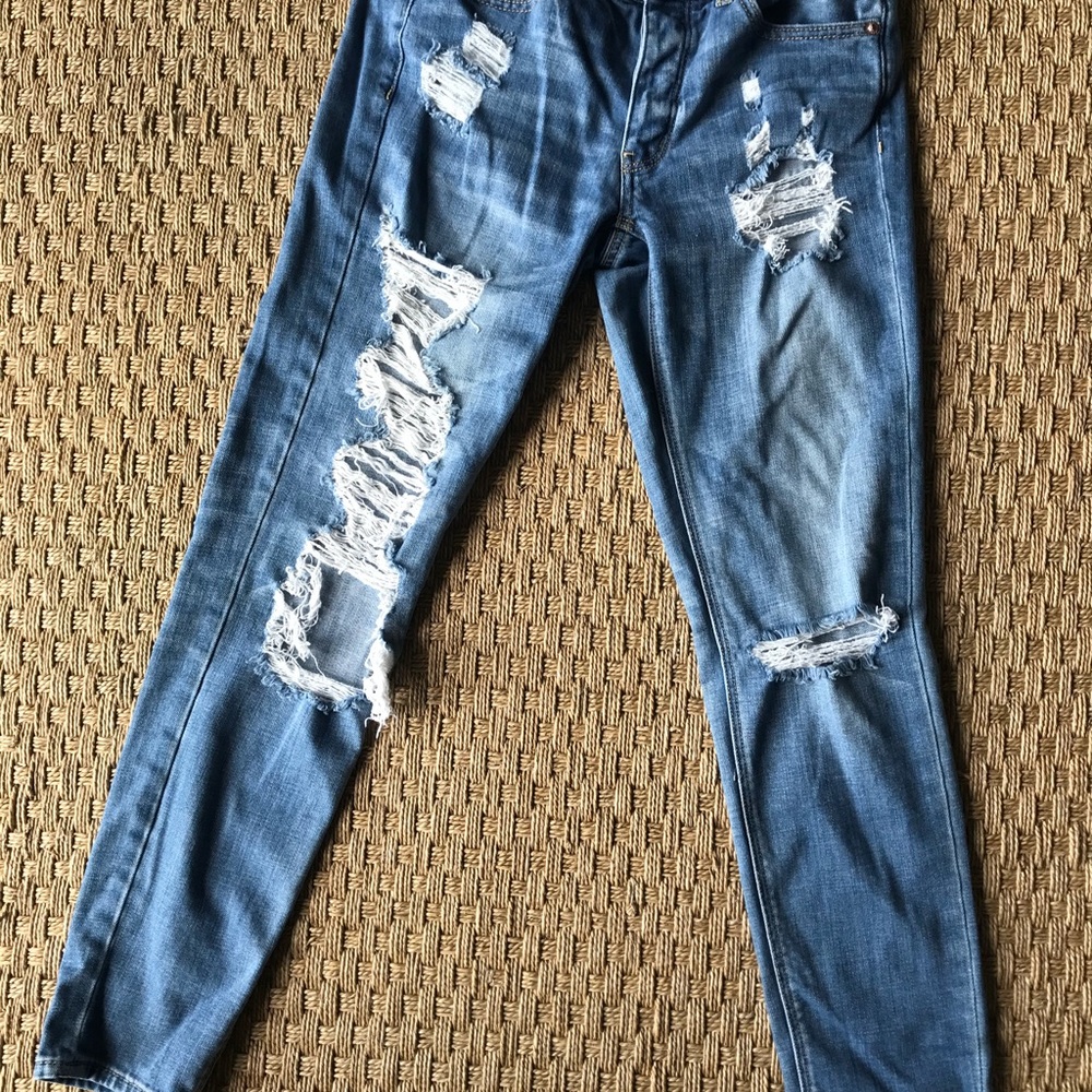 Ripped mom jeans